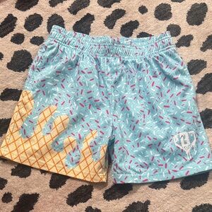 Kids Light Blue Ice Cream Print Shorts